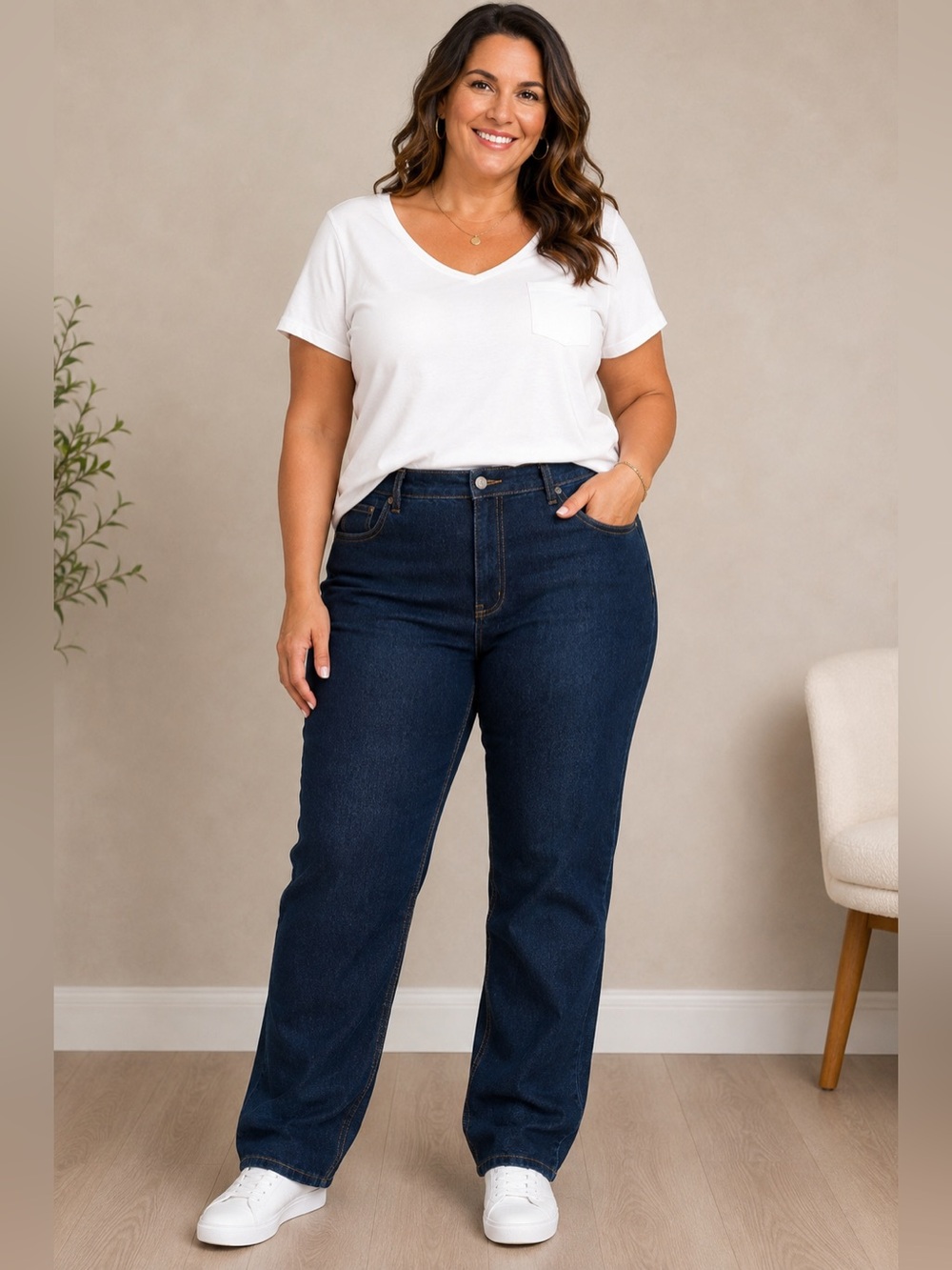 Woman within straight leg jeans